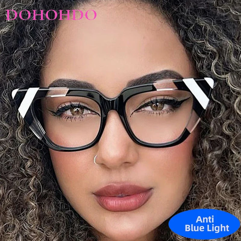 Trendy Retro Cat Eye Assorted Colors Anti-Blue Light Glasses Women Men Brand Designer Computer Optical Eyewear For Gaming Очки