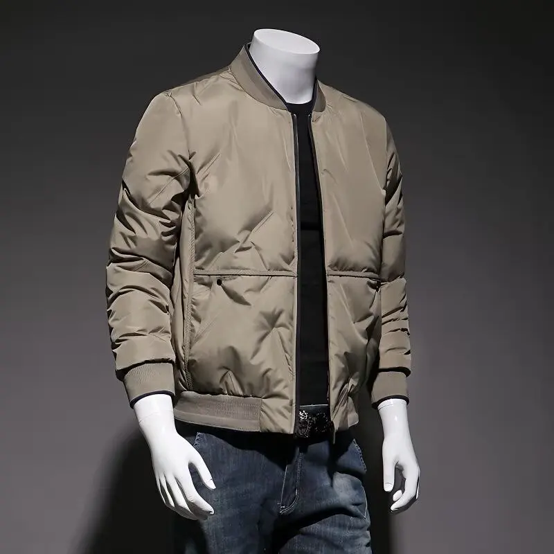 2025 men's coat cotton jacket new spring and autumn winter style loose oversized workwear baseball collar casual wear