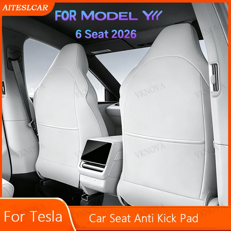 Car Seat Back Protective Mat For Tesla Model YL Y/3 Juniper 2026 Full Seat Anti Kick Pad Leather Anti Scratch Protector Mats Car