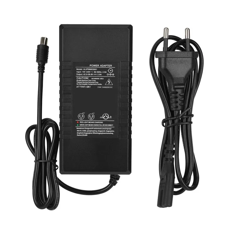 A99I-Electric Scooter Charger Adapter For Ulip 42V-58.8V 2A EU Plug Lithium Battery Power Supply DC Connectors
