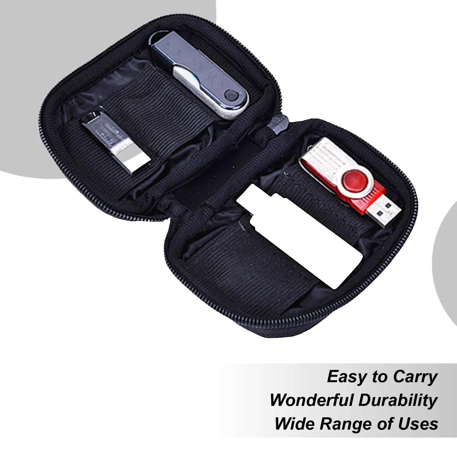 

Hard Drive Carrying Case Portable U Disk Carrying Case USB storage bag digital storage protective cover for Business Trip School