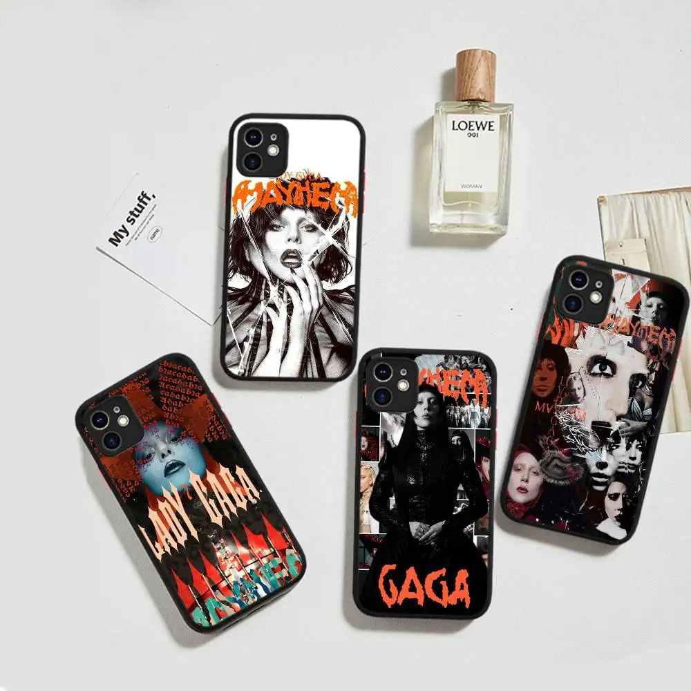 

Singer L-Lady G-Gaga Phone Case For IPhone 16 15 14 X XR XS 7 8 Plus 11 12 13 Pro MAX 13mini Matte Shockproof Case