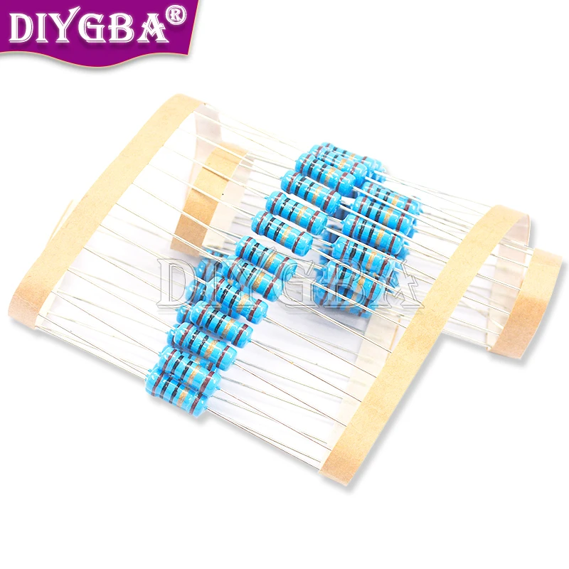 100PCS 1/4W 0R-22M 1% Metal Film Resistor 0.25W 0 2.2 10 100 120 150 220 270 330 470 1K 2.2K 4.7K 10K 100K 470K 1M 2M 4M7 Ohms