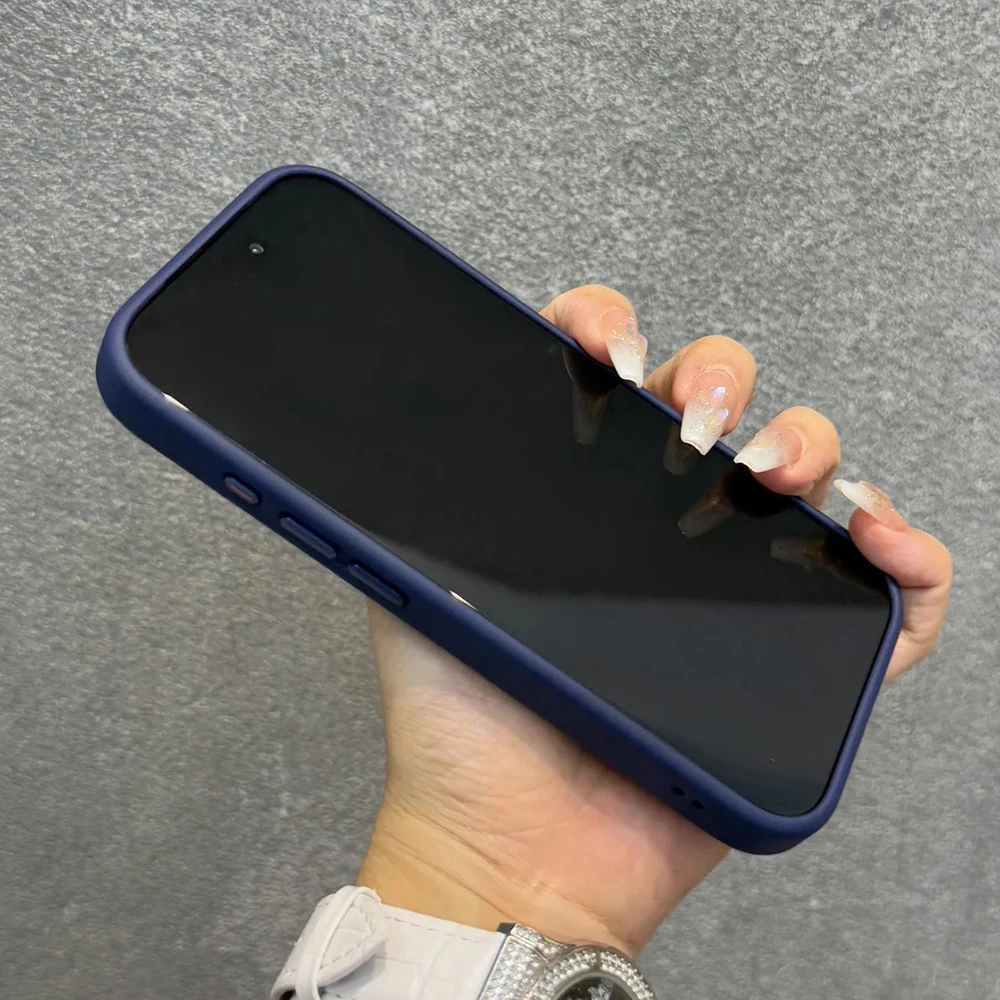 Luxuriöse neue Handyhülle mit Metallknöpfen, matt-transparent, für iPhone 18 17 Pro Max 18Pro 17Pro, Air Skin Feel, stoßfester Bumper, durchsichtige Abdeckung – Detail 7