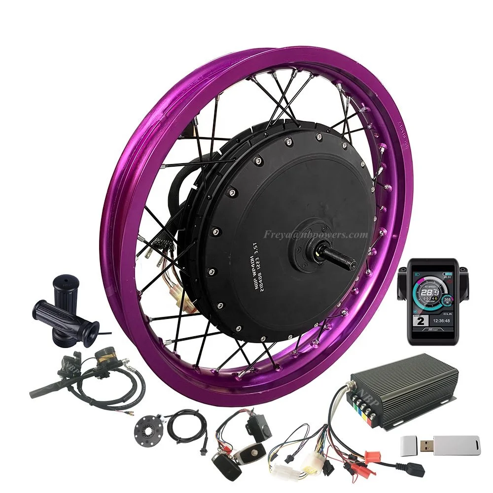 Colorful QS 273 V3  72V8000W  Electric Motorcycle Hub Motor Conversion Kits for Enduro Frame