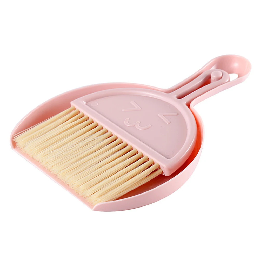 For Mini Desktop Broom and Dustpan Set for Keyboard Cleaning Computer Debris Removal Desk Sofa Car Trunk Pet Litter Sweep Tool