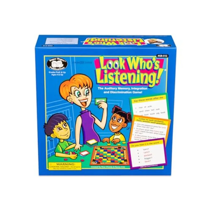 

Look Who's Listening Auditory Memory Board Game: Educational Learning Resource for to Enhance Listening Skills Memory Recall an