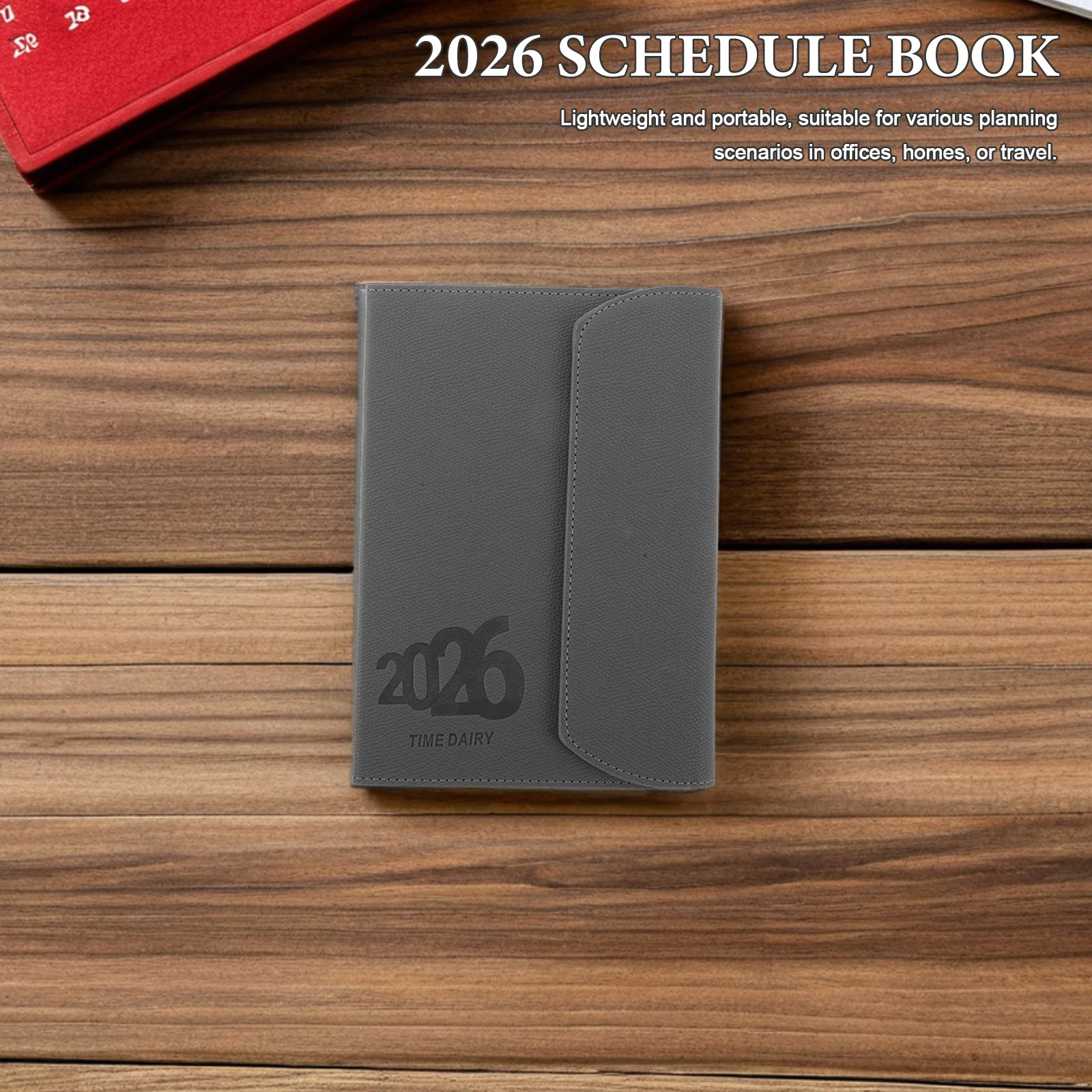 

Daily Agenda Planner 2026 PU Notebook Day to A Page Diary Business Organizer Appointment Book Work Travel Journal