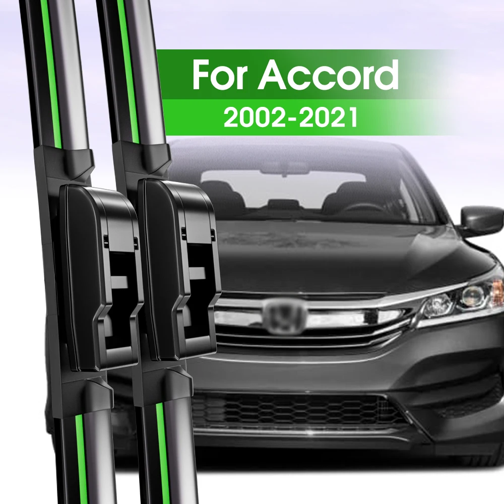 2pcs Front Windshield Wiper Blades For Honda Accord 7 8 9 10 2002-2021 2008 2012 2014 2017 2020 Windscreen Window Accessories