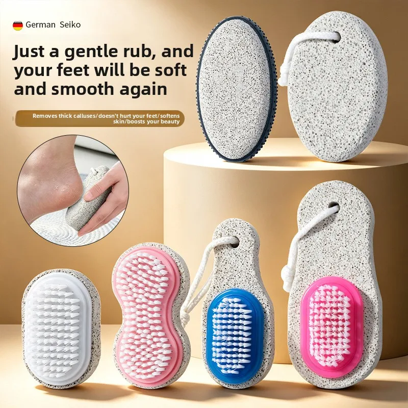 Volcanic Pumice Stone Foot File, Home Foot Scrubber, Dead Skin & Callus Remover, Heel Exfoliator for Feet Pedicure Care