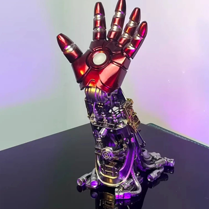 Iron Man Arm Lamp Figure Movable Black Tech Gift For Men Creative Collectible Toy Action Figure Marvel Comic Book Movie Theme