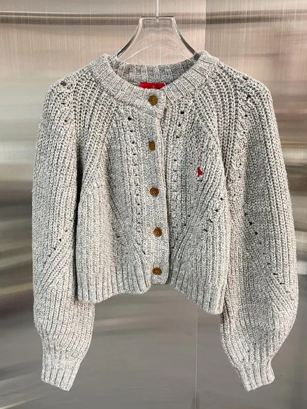 

Вязаный открытый кардиган Vivian Twisted Retro Thi Needle с вышивкой, женский свободный свитер Lazy ort, милый длинный S...