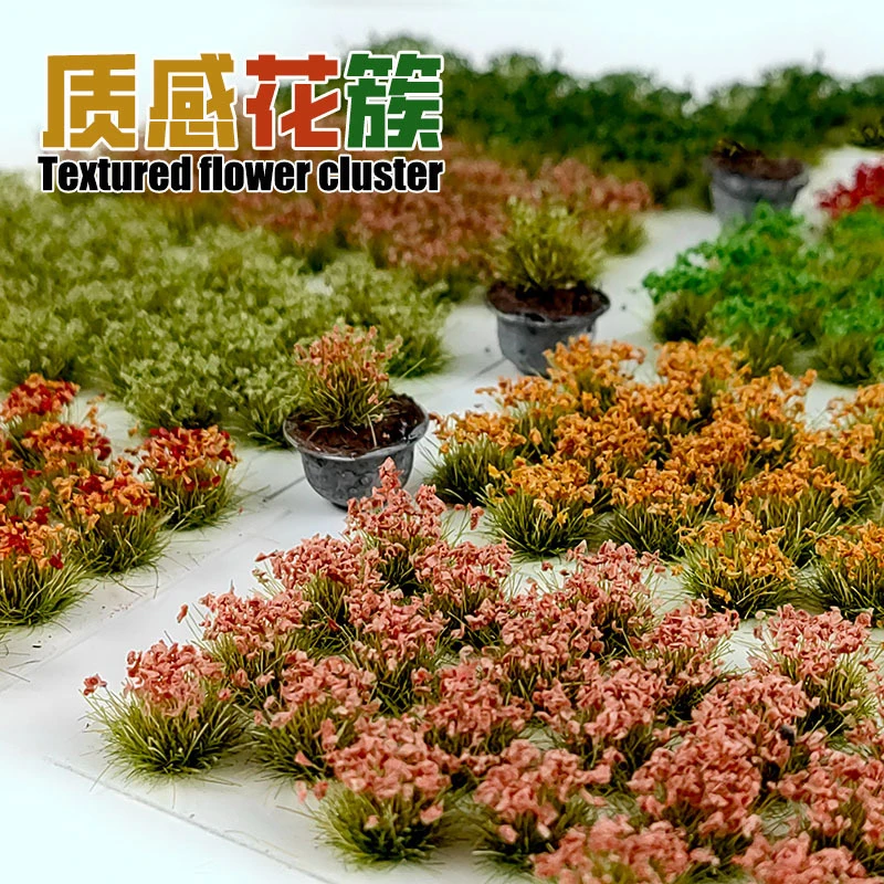 Kits de modèles de grappes d'herbe/fleur miniatures de 8MM, Micro ornements de paysage, Architecture, matériaux de Table de sable, accessoire de Diorama à faire soi-même