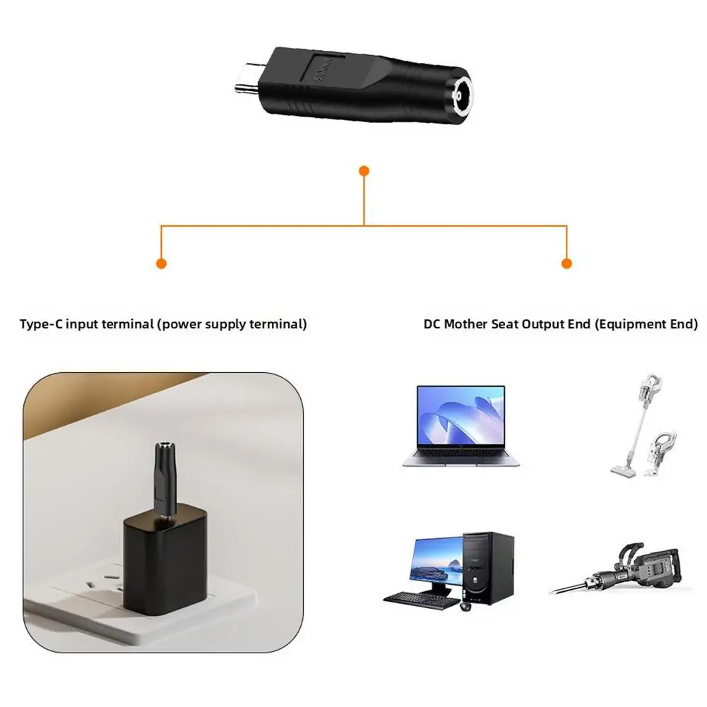 Type-c Male Input To Female Output Pd100w Adapter For Starlink Mini Plug And For Starlink Mini Cable Replacement T8t2