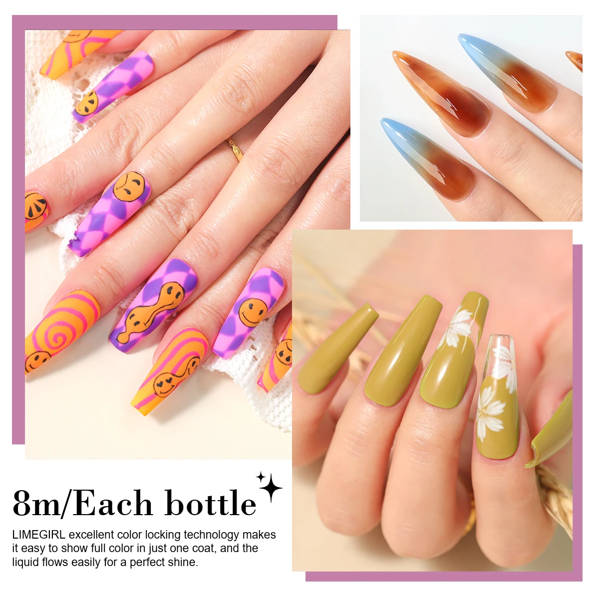 18 PCS Gel Nail Polish Set for Beginners 8ML Glitter Art Gel with Base Coat Top Coat and Matte Top Coat for Manicure Salon Tools