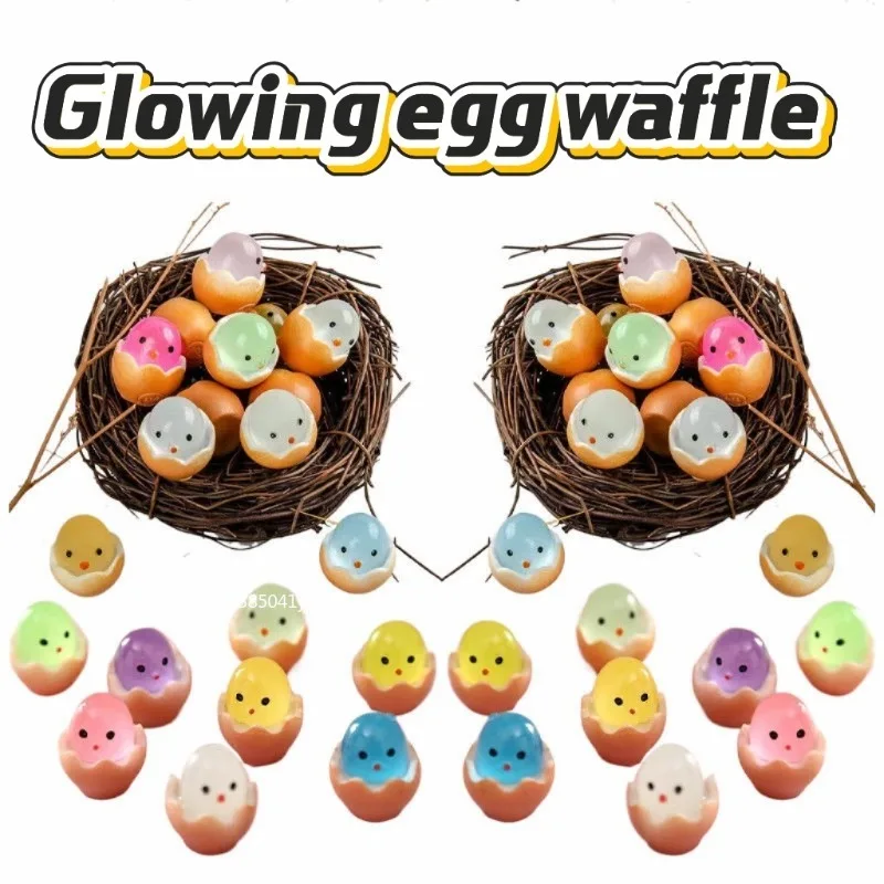 10-100 قطعة DIY بها بنفسك الراتنج زخرفة المشهد الصغير ، 10 قطعة فرخ قشر البيض المضيء ، لعبة جديدة للأطفال ، هدية رياض الأطفال