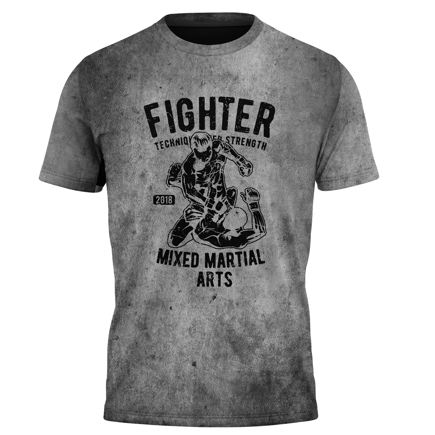 Men MMA Fighter T-Shirt, Quick Dry & Breathable. Great for Gym Training, Grappling Practice and Combat Fan Casual Outings
