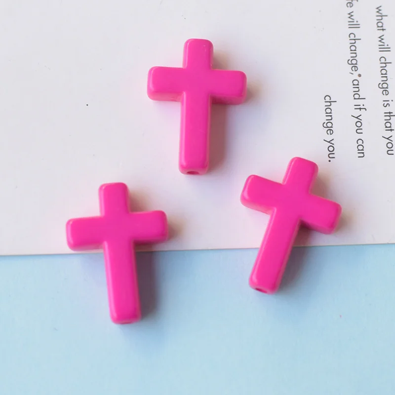 10-20Pcs Colorful Glitter Cross Flat Back Resin Cabochon Scrapbooking Album Decor Accessories Creative Phone Case Patch Material