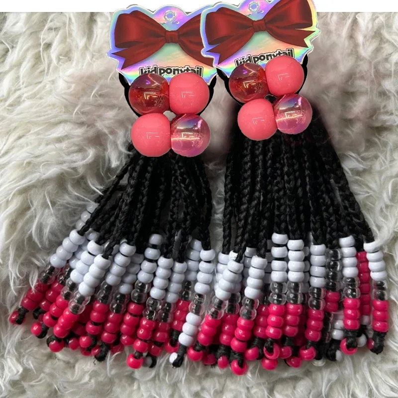 Hair Kids Ponytail Synthetic Laser Shiny Bling Jumbo Ball Hair Knockers Little Girls Braided Hair Accessories for Girls