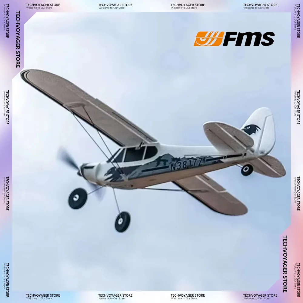 FMS 540mm PA-18 RTF Left Throttle Mini Airplane Model Outdoor Control EPP Drone 4CH Fly Plane Model Hobby Aviation Adult Gifts