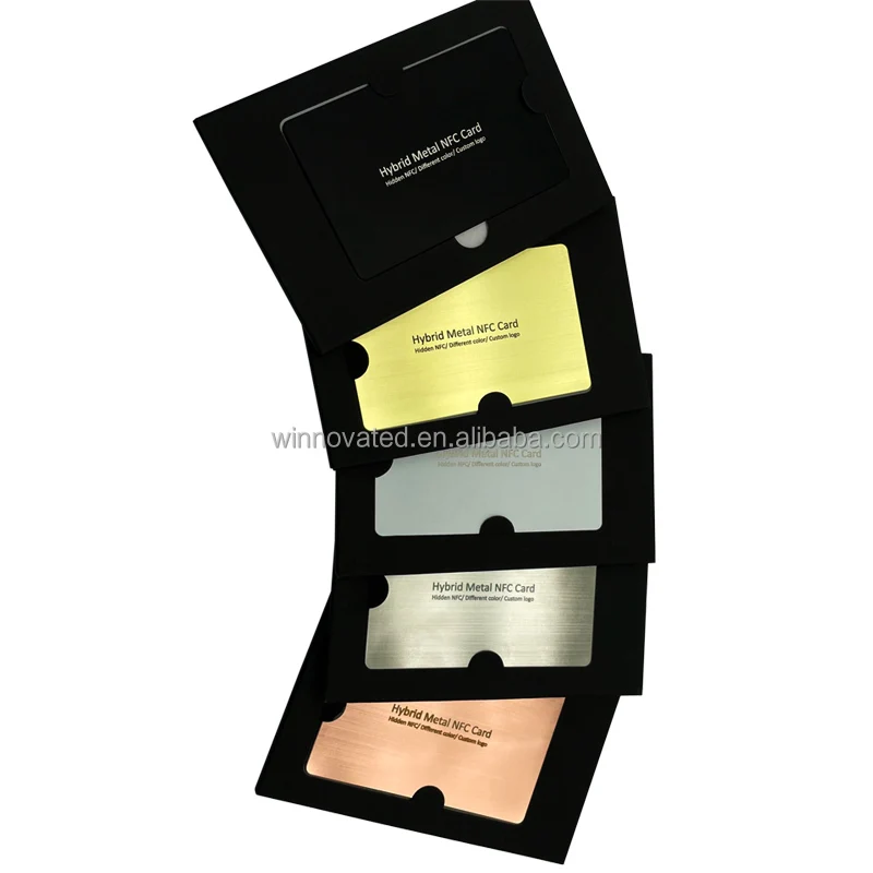 Customized product Customized Color Writeable Hidden Contactless RFID NFC Chip Metal Business Hybrid Cards - Image 2