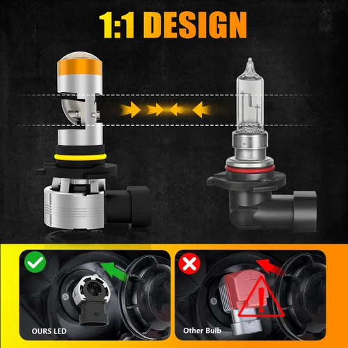 Imagen 2 del producto MZGN 2 uds 9005 9006 9012 H7 H11 H4 HB3 HB4 Bi LED lente de proyector bombilla de faro Turbo 30000lm lámpara, luces Led de coche 6000K ﻿