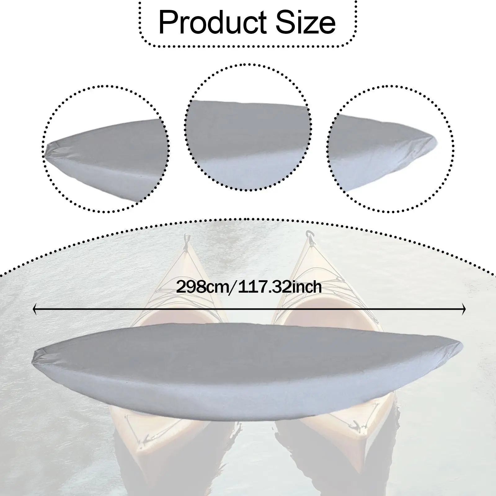 غطاء الزورق متين مقاوم للماء من قماش أكسفورد غطاء قارب مقاوم للتمزق للتخزين في الهواء الطلق #6