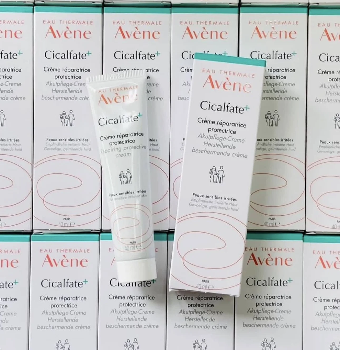 Reparación hidratante multifuncional eficiente Original, protege la piel irritada sensible, Avène Cicalfate + restaurar crema protectora
