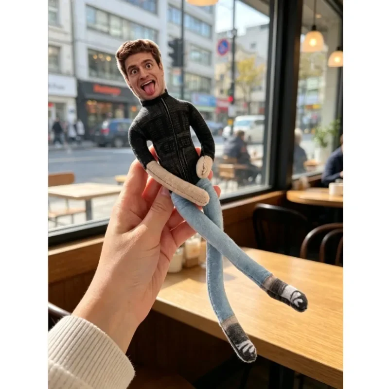 Personalized Photo Doll Custom Poseable Plush with Movable Limbs Handmade Gift for Couple Pet Lover Anniversary Christmas