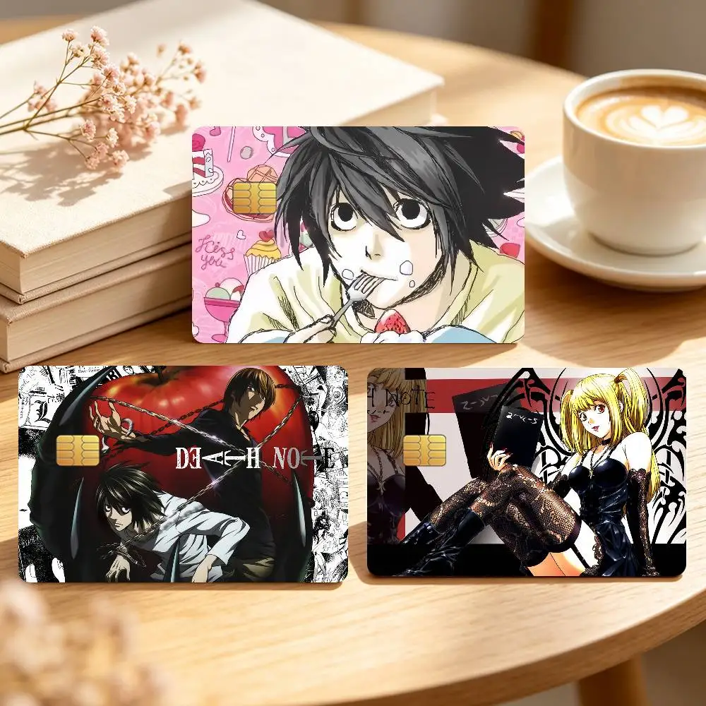 Classic Anime D-Death Note Credit Card Skin Stickers For Bank Bus Metro Cards Waterproof Anti-Scratch Gift 4PCS