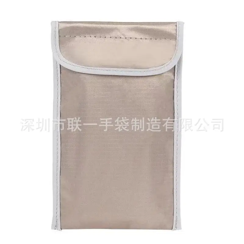 Anti radiation signal shielding mobile phone bag 6.5-inch square diamond grid RFID car key anti positioning