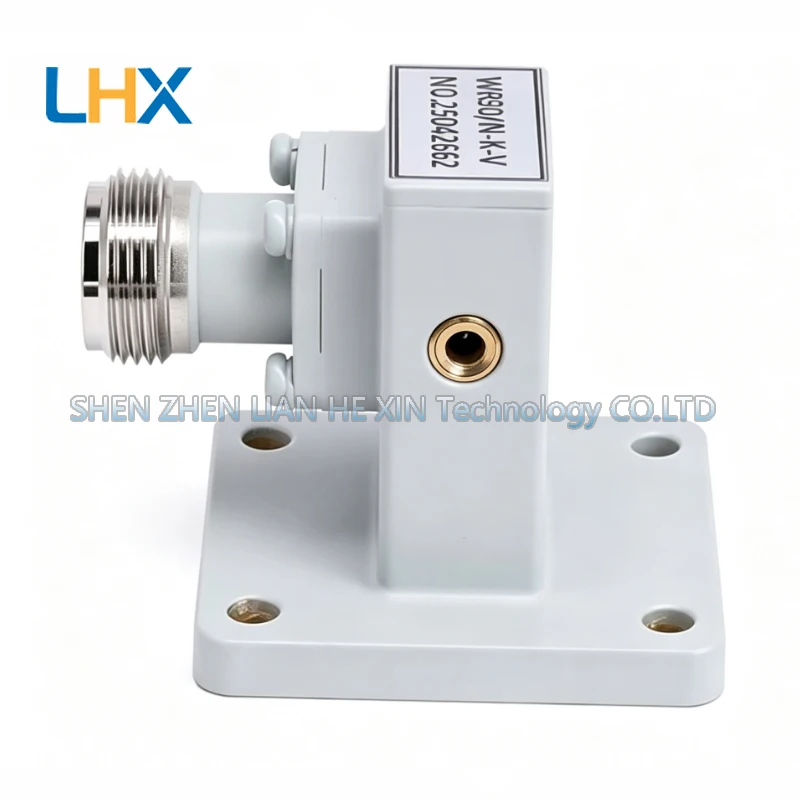 WR90 to N female waveguide coaxial converter X-band 8.2 - 12.4 GHz FDP100 flange in stock