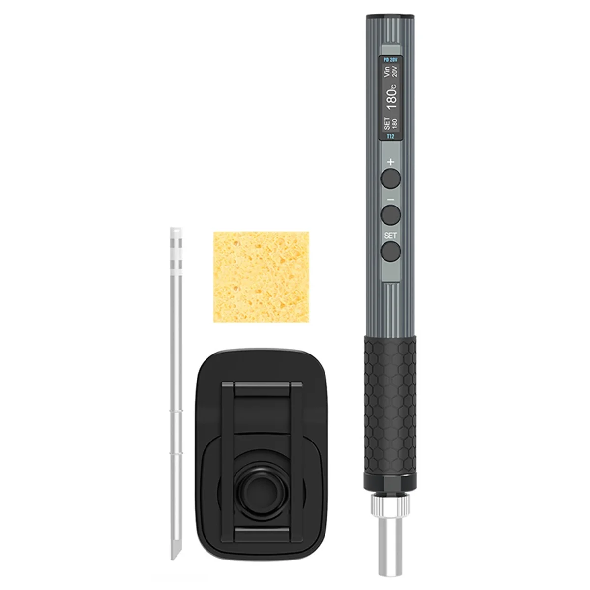 

ONCE 65W Portable T12 Electric Soldering Iron PD QC Rapid Heating Soldering Pen Temp Calibration Voltage Adjust