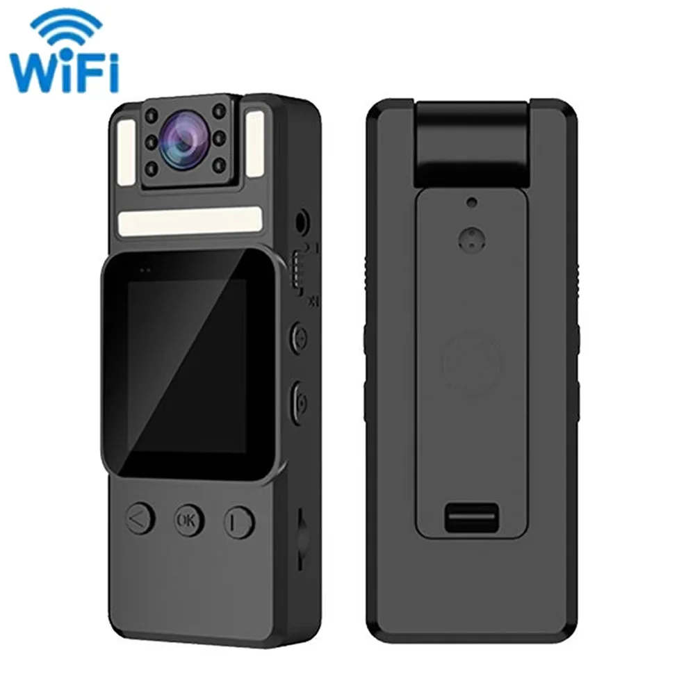 Mini Wifi 1080P Camera Bodycam Sports DV Camera Outdoor Law Enforcement Recorder Wifi Hotspot Driving Recorder 2500mah