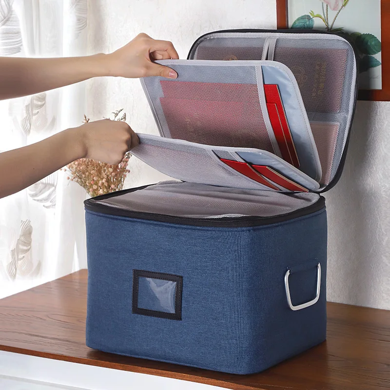 Zipper Document Storage Bag Large Clothes Luggage Compression Lock Reclosable Handbag Portable Travel Home Organization