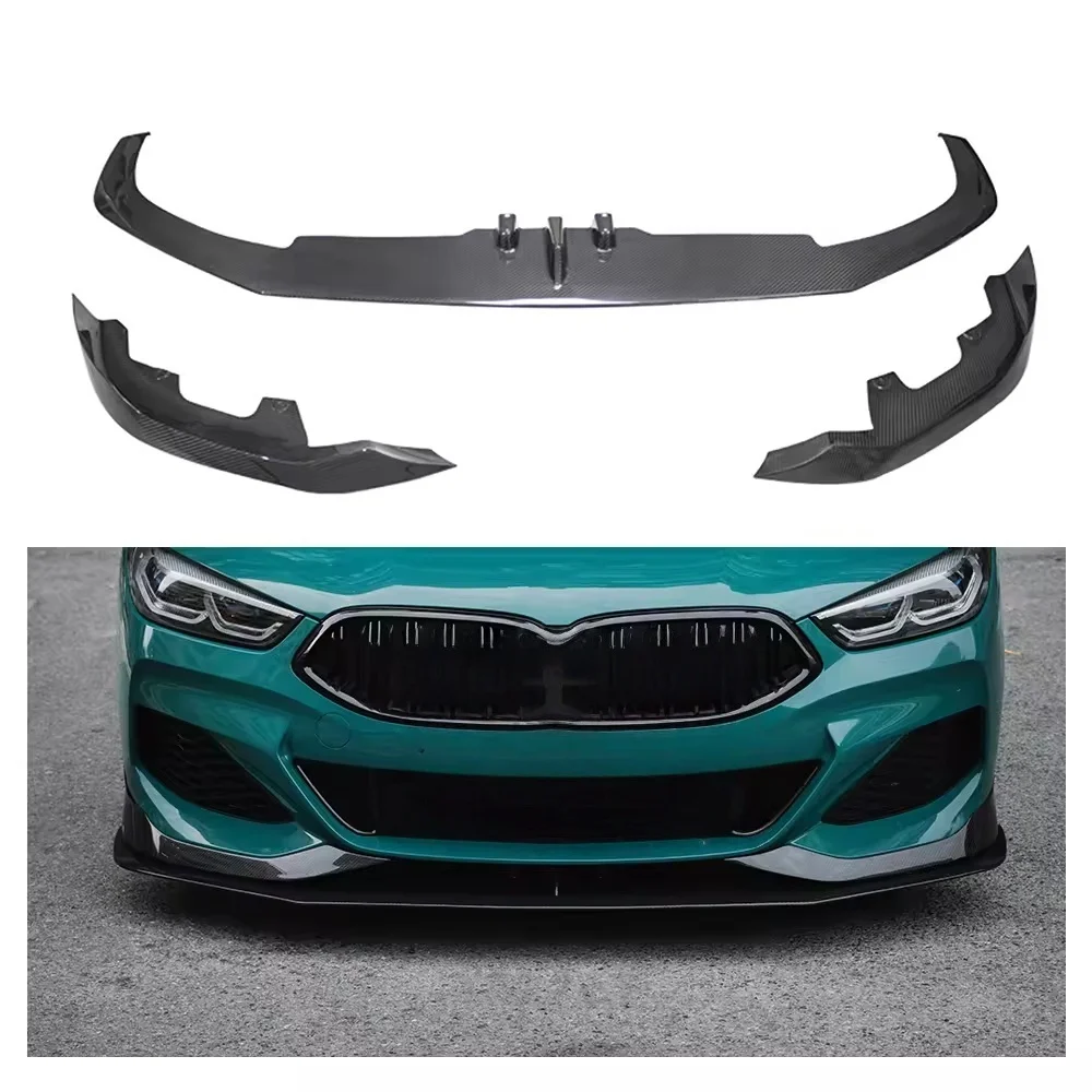 RELI5 PG لسيارات BMW 8 Series G14 840 850 2019 + AC Style ألياف الكربون الجافة الحقيقية العالمي المفسدين الخلفي الجبهة شفة ممتصة للصدمات الناشر Bo
