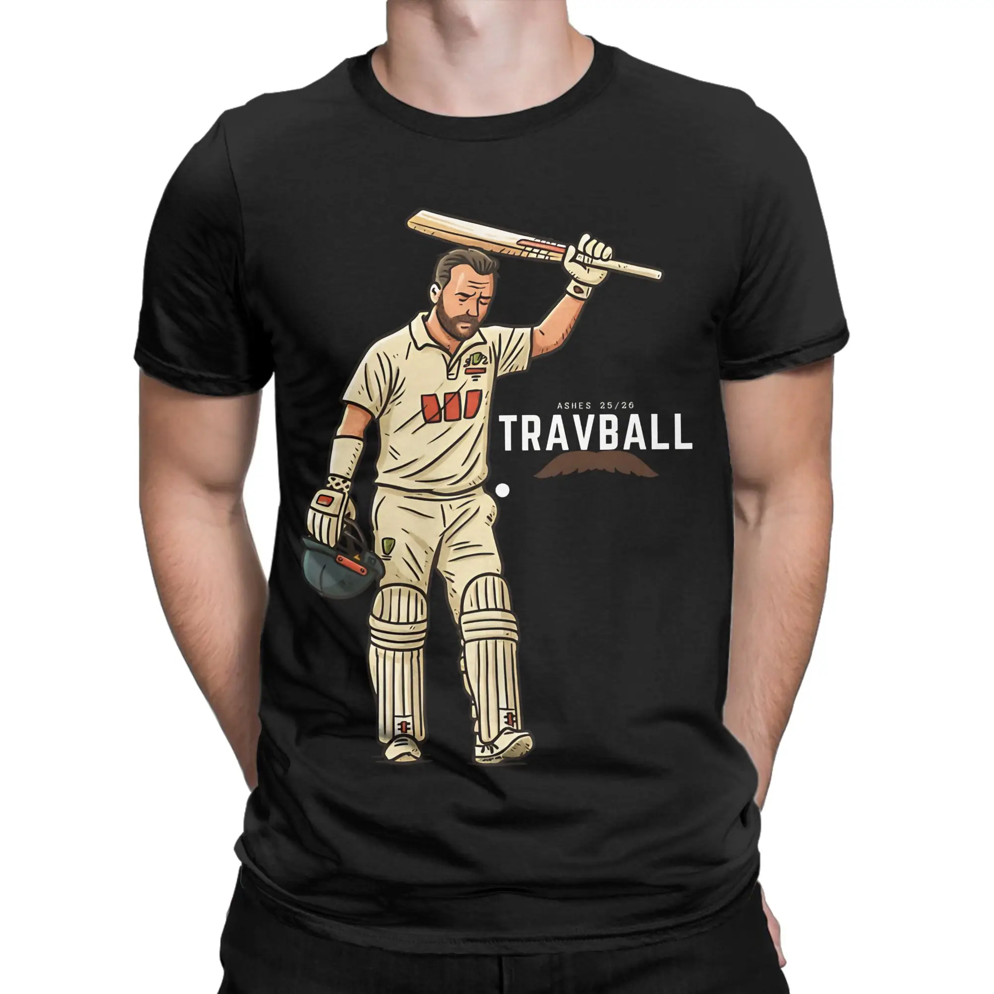 Travball Head Australia Cricket T-Shirts for Men Women  Novelty Cotton Tees Crew Neck Short Sleeve T Shirt Gift Idea Clothing