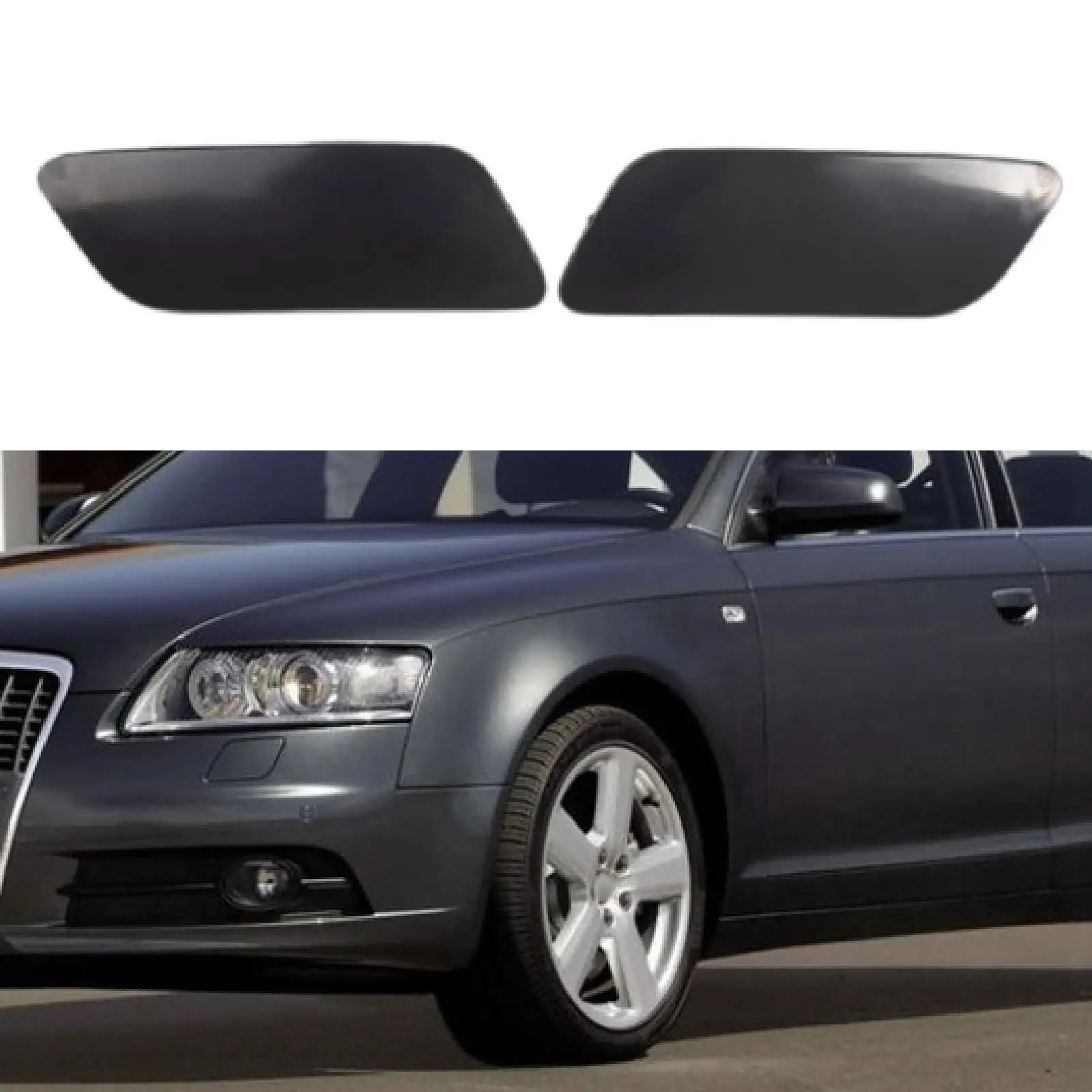 

Wiper Water Spray Nozzle Covers Replaces for Audi A6 C6 Accessory