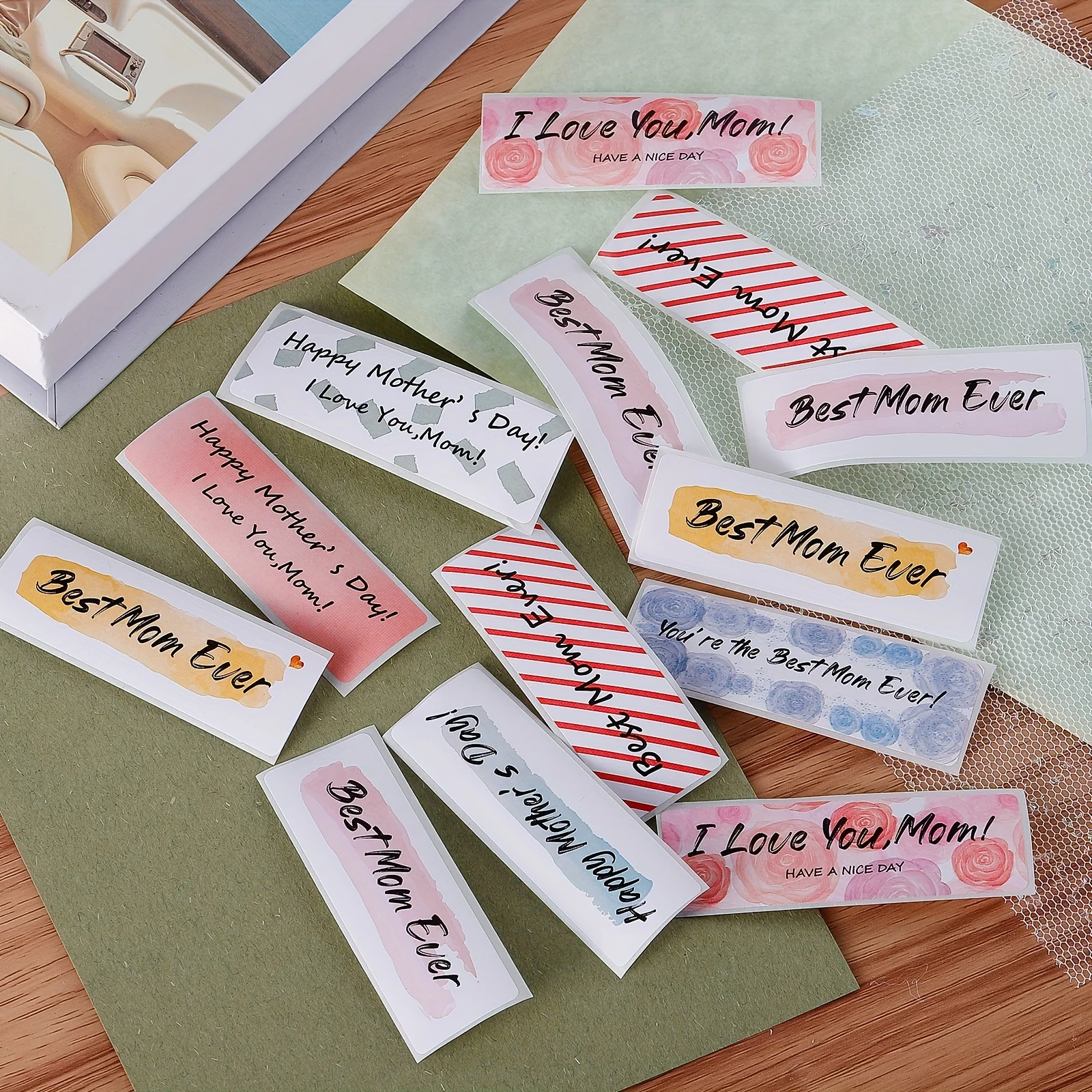 120 Sheets/Roll Mother's Day Stickers, Mother's Day Gift Decorative Stickers, Gift Box Sealed Packaging