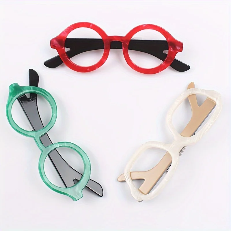 Acrylic Glasses Shaped Brooches, Vintage Style Simple Design, Clothing Accessories, Fashion Gifts For Women