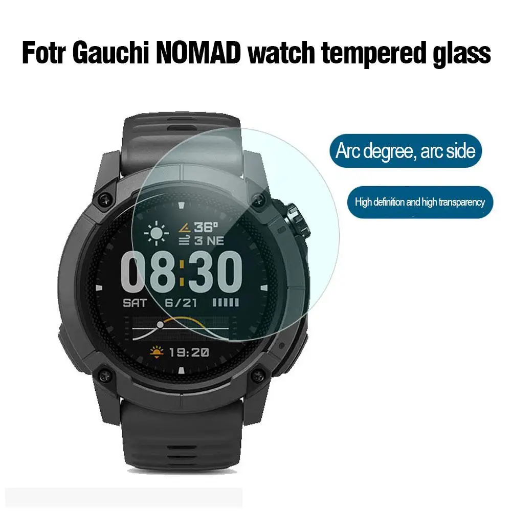 Protector de pantalla para reloj Gauchi NOMAD, vidrio templado 9H, resistente a objetos afilados, evitando daños y arañazos V0Z0