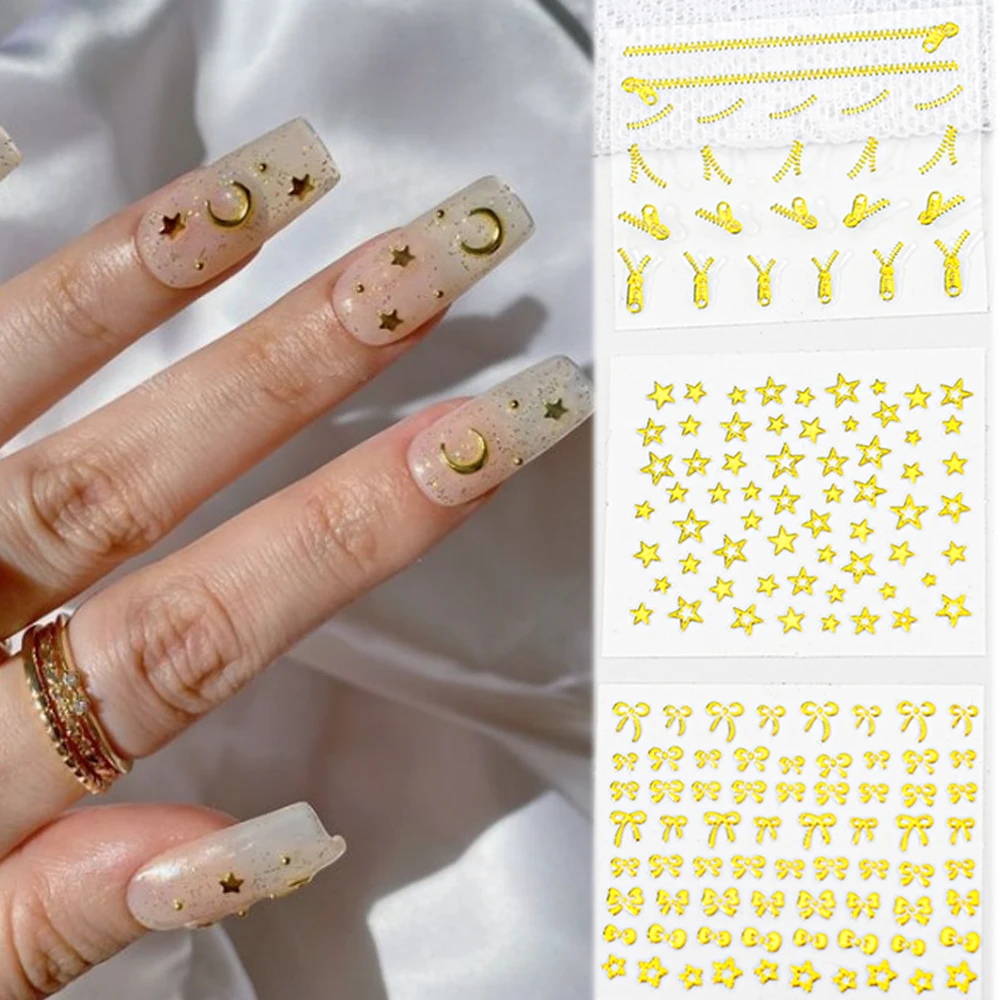 3Pcs Leopard Print Design Nail Art Sticker Spring Self-Adhesive Decal Decoration Eye Full Tattoo Wraps Slider Manicure Accessory