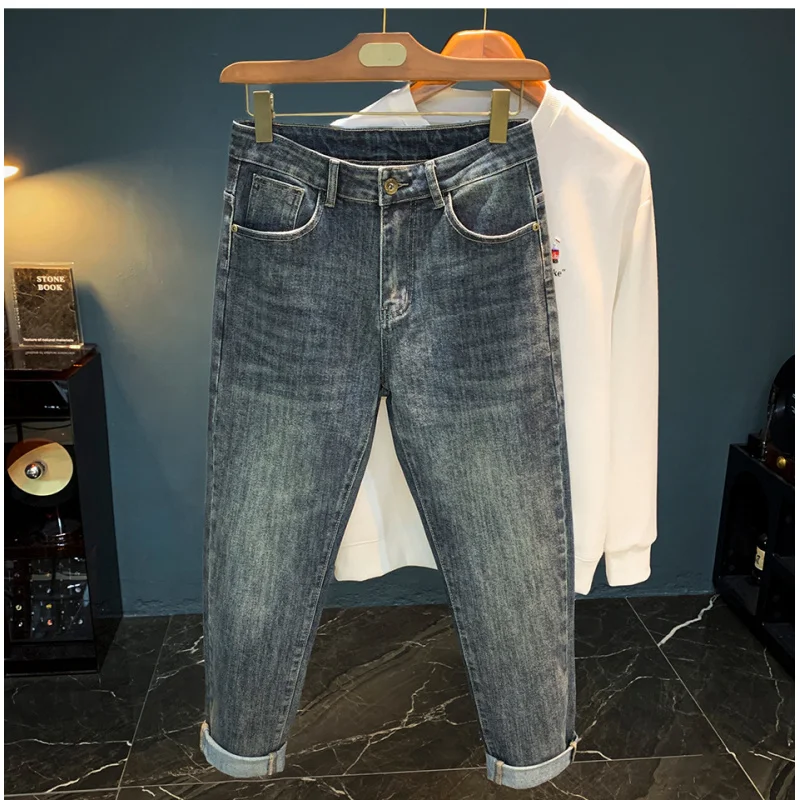 Jean pour hommes, tendance et décontracté, Micro cône Harun élastique, petit pied, pantalon de luxe vintag, nouvelle collection automne hiver 2025