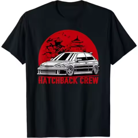 Honda Men's and Women's T-shirt Civic EK Hatchback Type R Tee Summer Riding Off-road Short-sleeved Spring Motorcycle Racing Top