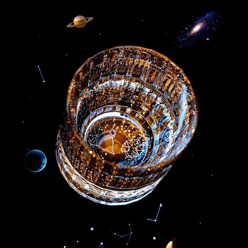 12 Constellations European Style Cut Glass Whiskey Glass Birthday Gift K9 Lead-Free Glass High Quality Crystal Wine Glass