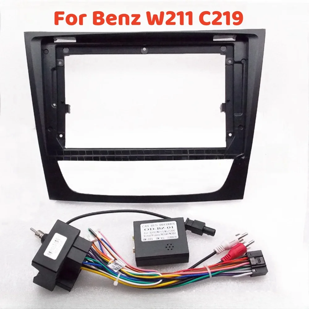 

9 Inch Car Radio canbus Frame Fascia For Mercedes Benz E-Class W211 C219 Video Player Power Cable With Canbus Box Android 2 Din