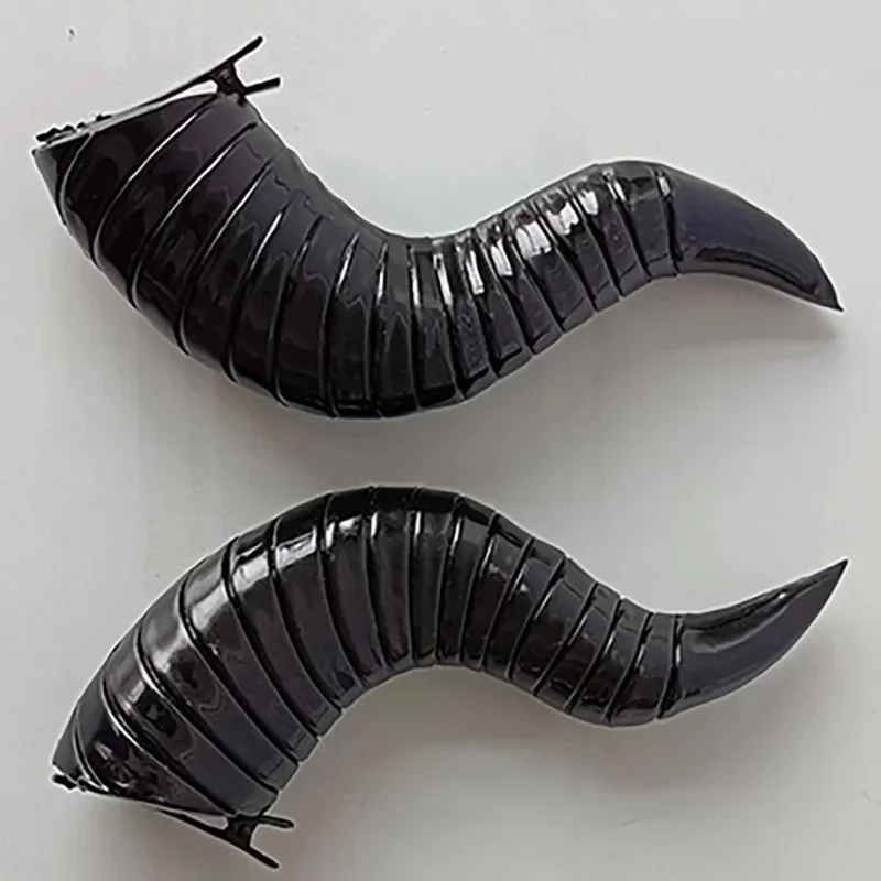 New 2025 Anime Malleus Devil Demon Black Horn Cosplay Headwear A Pair Of Hair Clips Headdress Halloween Carnival Props