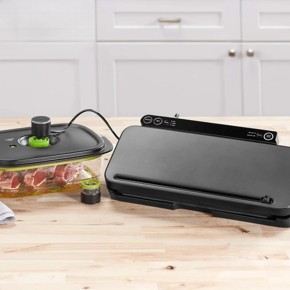 Vacuum Sealer Machine with 4 Settings Including Pulse and Marinate with Sealer Bags and Roll, Handheld Vaccum Sealer