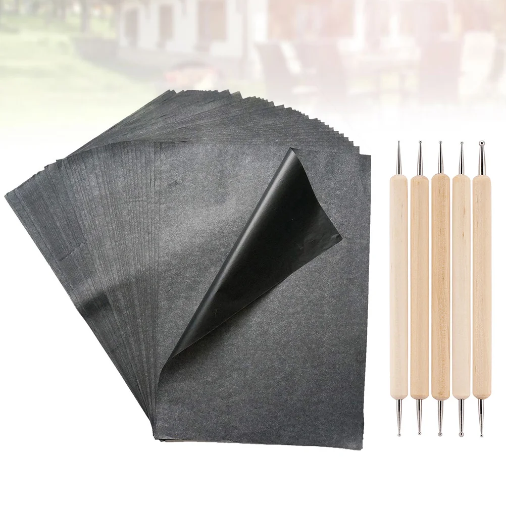 1 Set Graphite Carbon Transfer Paper Tracing Drawing Carbon Paper A4 Single Painting Tracing Paper for Home Studio (100 Sheets A