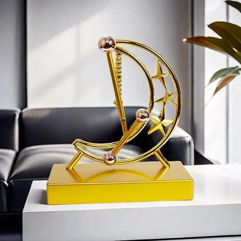 Creative Universe Celestial Body Chaotic Ornament Rotating Decompression Perpetual Motion Device Swinging Moon Desktop Ornament